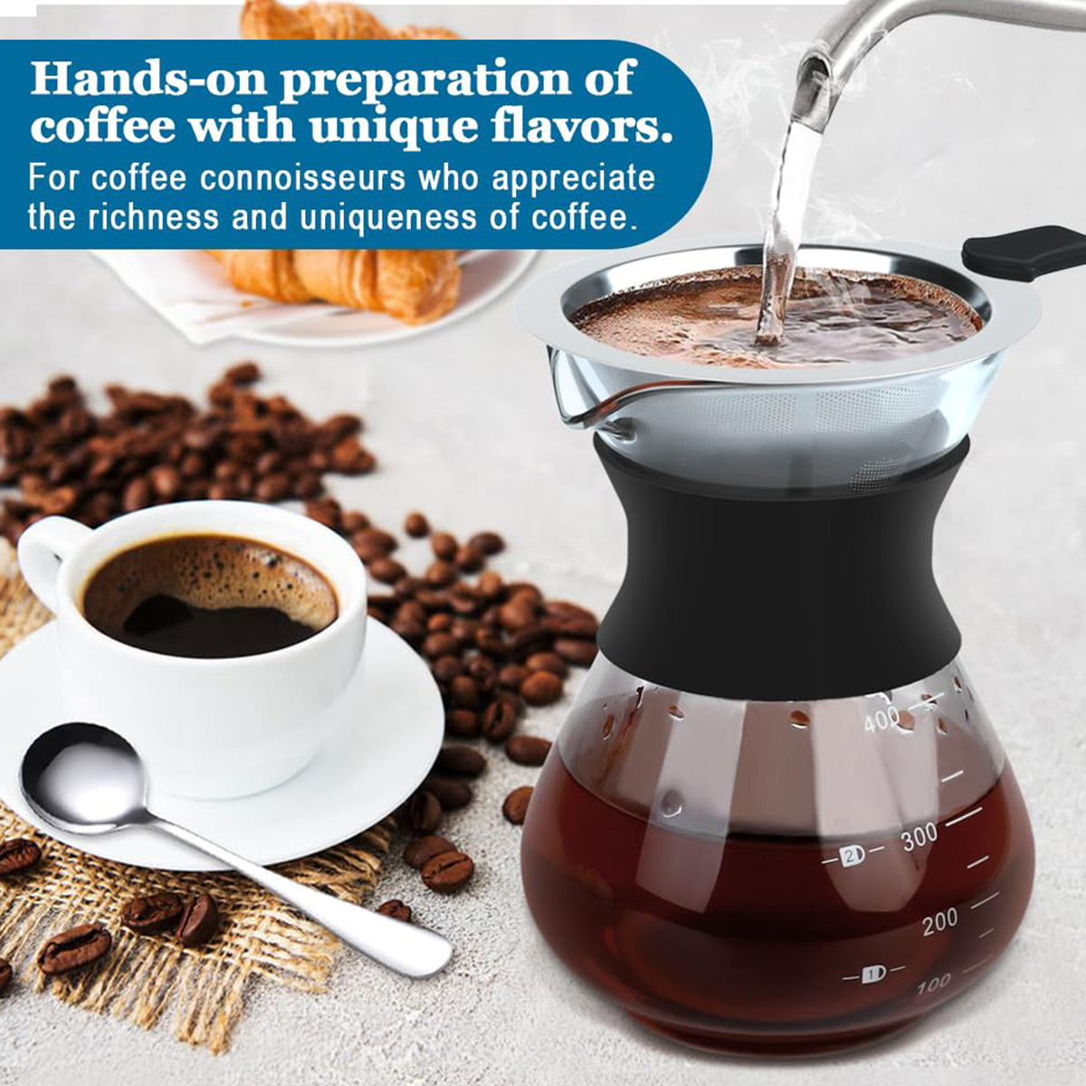 Leeseph Glass Pour Over Coffee - огляд і ціна Coffee Equipment Pour Over